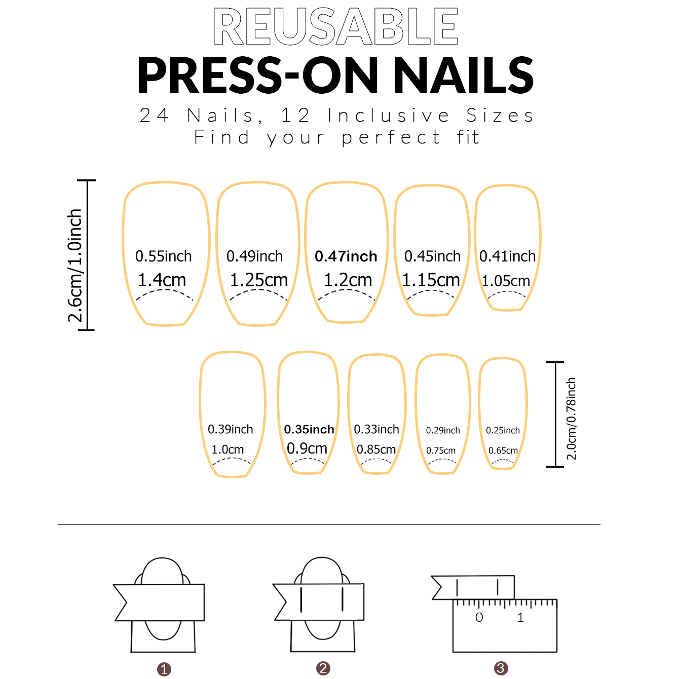 光沢のある短い棺型のグラデーションピンクネイルステッカー24 - Nail Art Pink のレビューと価格