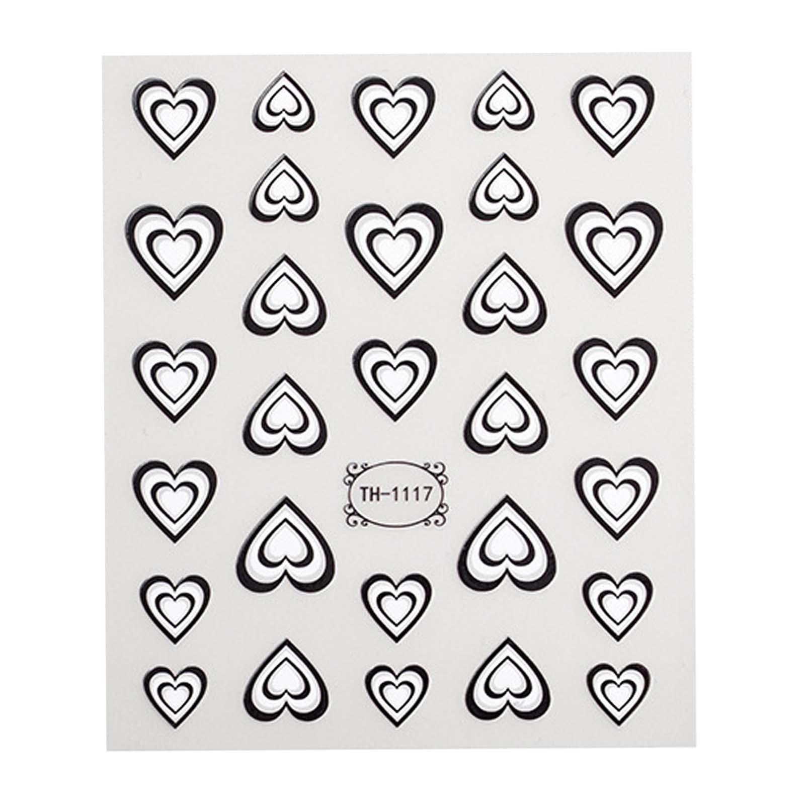 バレンタインデー 3D ハート ネイルアート ステッカー D - Nail Art Valentines Day のレビューと価格