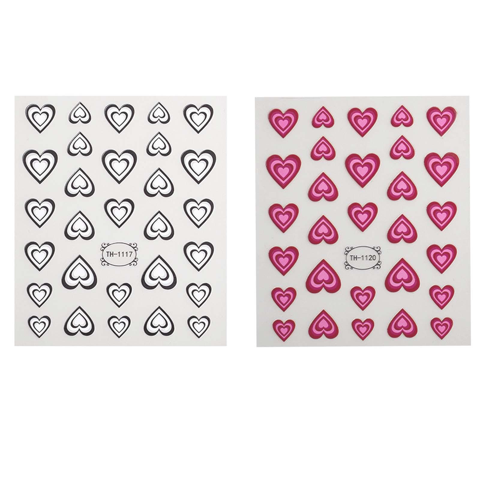 バレンタインデー 3D ハート ネイルアート ステッカー D - Nail Art Valentines Day のレビューと価格