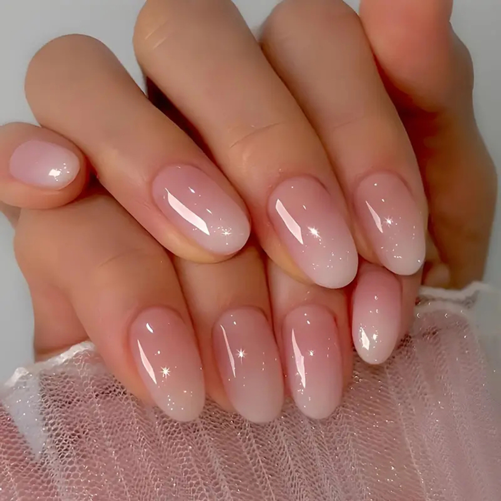 ARTAUG 24 個ミディアムアーモンド肌色プレスオンネイ - Nail Art Pink のレビューと価格