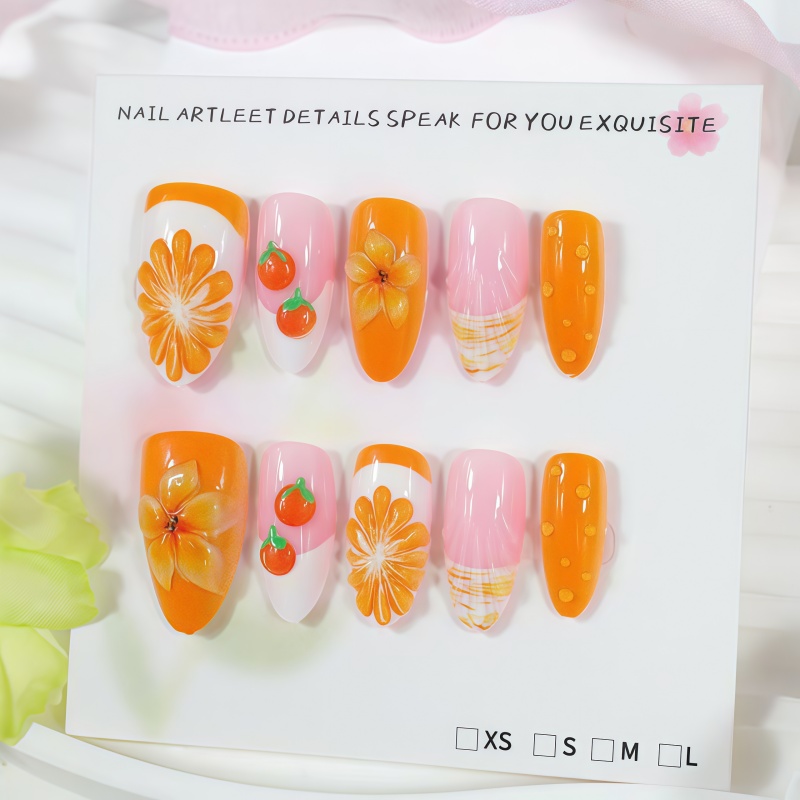 2026年新作 30枚入り 3Dフルーツオレンジ ウェアラブ - Nail Art Orange のレビューと価格