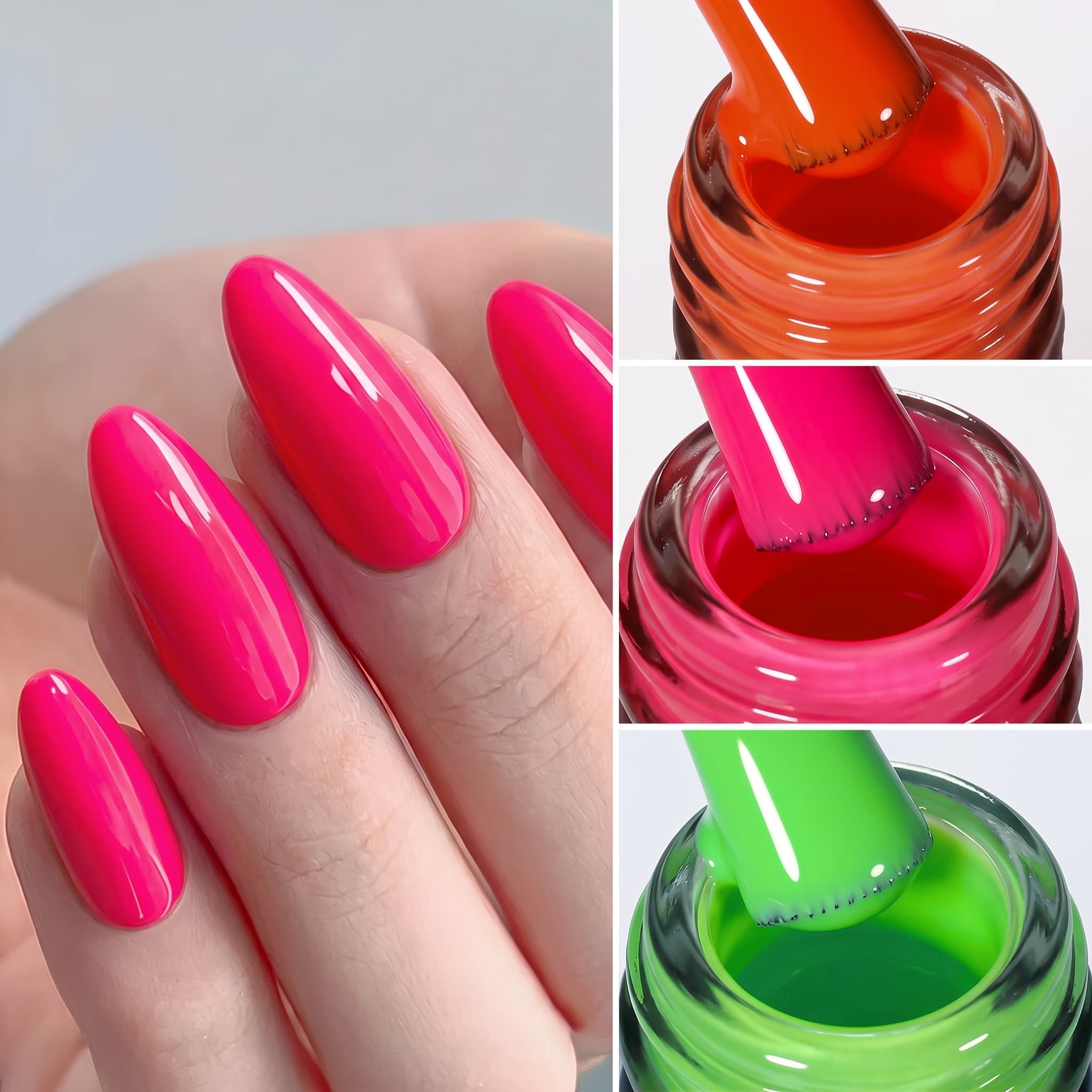 手軽に使える3色セットのジェルネイルポリッシュ。15ml入り - Nail Art Orange のレビューと価格